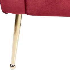 NANTILLY - Chaise longue - Rood - Fluweel
