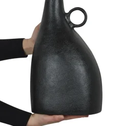 NARBADA - Decoratieve vaas - Zwart - Aluminium