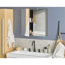 NAVARRA - Badkamermeubel - Zwart - Multiplex