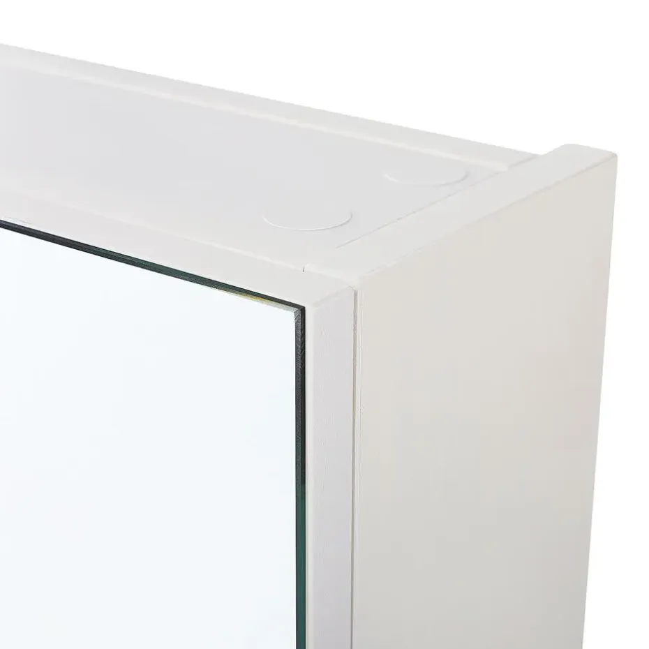 NAVARRA - Badkamermeubel - Wit/Zilver - Multiplex