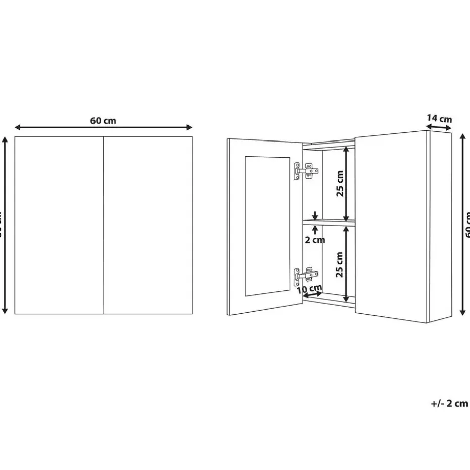 NAVARRA - Badkamermeubel - Wit/Zilver - Multiplex