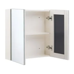 NAVARRA - Badkamermeubel - Wit/Zilver - Multiplex