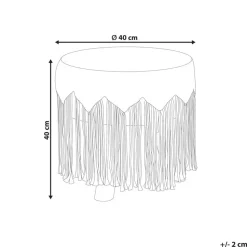 NAWABAD - Poef - Beige - 40 x 40 x 50 cm - Katoen