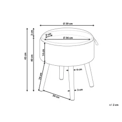NEELY - Hocker - Beige - Fluweel