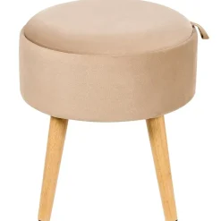 NEELY - Hocker - Beige - Fluweel