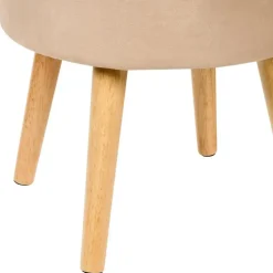 NEELY - Hocker - Beige - Fluweel