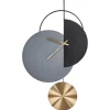 NENDAZ - Wandklok - Zwart/Grijs - Staal