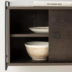 Nest living Marcus Hangende Houten Wandkast Walnoot - 122 x 35 cm