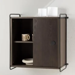 Nest living Marcus Hangende Houten Wandkast Walnoot - 60 x 35 cm