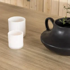 Nest outdoor Mathijs Tuintafel Aluminium Wit - met Glazen Tafelblad