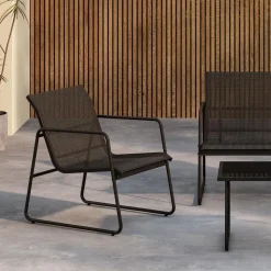 Nest outdoor Vidar Loungeset 4 Delig - Zwart