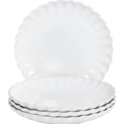 NETTLE - Bijzetborden set van 4 - Gebroken wit - Steengoed