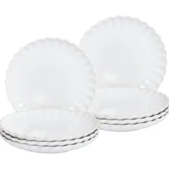 NETTLE - Bijzetborden set van 8 - Wit - Steengoed