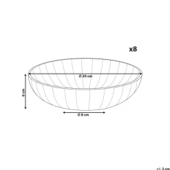 NETTLE - Diepe borden set van 8 - Wit - Steengoed