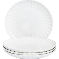 NETTLE - Dinerborden set van 4 - Gebroken wit - Steengoed