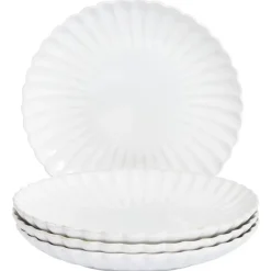 NETTLE - Dinerborden set van 4 - Gebroken wit - Steengoed