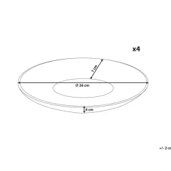 NETTLE - Dinerborden set van 4 - Gebroken wit - Steengoed