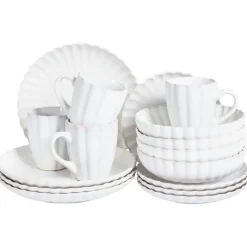 NETTLE - Servies set van 16 - Gebroken wit - Steengoed