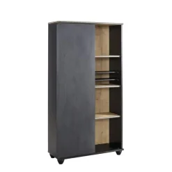 New York Compact boekenkast kast zwart tienerkamer