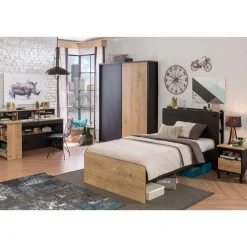 New York 3-deurs kledingkast tienerkamer