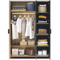 New York 3-deurs kledingkast tienerkamer