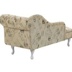 NIMES - Chaise longue - Beige - Rechterzijde - Polyester