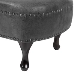 NIMES - Chaise longue - Grijs - Linkerzijde - Kunstleer