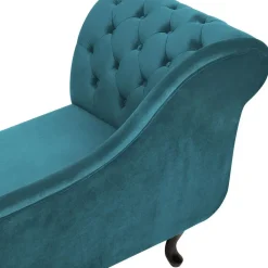 NIMES - Chaise longue - Groen Blauw - Linkerzijde - Fluweel