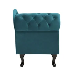 NIMES - Chaise longue - Groen Blauw - Linkerzijde - Fluweel