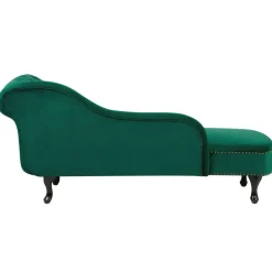 NIMES - Chaise longue - Groen - Rechterzijde - Fluweel