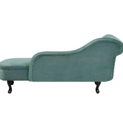 NIMES - Chaise longue - Mintgroen - Linkerzijde - Fluweel