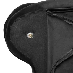 NIMES - Chaise longue - Zwart - Rechterzijde - Fluweel