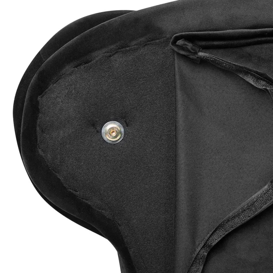 NIMES - Chaise longue - Zwart - Rechterzijde - Fluweel