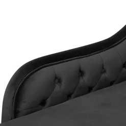 NIMES - Chaise longue - Zwart - Rechterzijde - Fluweel