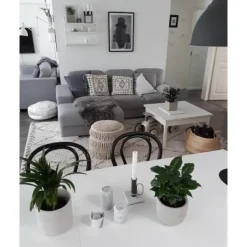 NOIDA - Poef - Beige - 44 cm - Katoen