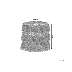 NOIDA - Poef - Beige - 44 cm - Katoen