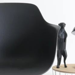 Nolon Noa-Puk Kunststof Tuinstoel Zwart - Zwart Onderstel