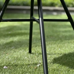 Nolon Noa-Puk Kunststof Tuinstoel Zwart - Zwart Onderstel