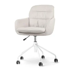 Nolon Nout-Mia Bureaustoel Beige - met Armleuning - Wit