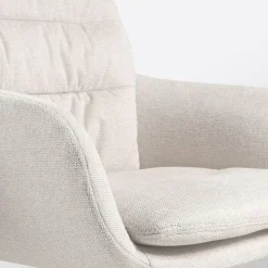 Nolon Nout-Mia Bureaustoel Beige - met Armleuning - Wit