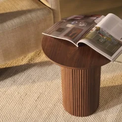 Nora Bijzettafel - Ø40cm Walnoot