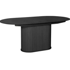 Nordic Home - Amie uitschuifbare eettafel 95x180-230 cm ovaal - zwart