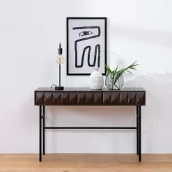 Nordic Home - Magnus eiken sidetable - 117 cm - espresso