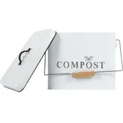 Nordix Compostbak met Deksel Set van 2 GFT Afvalbakje Aanrecht Keuken Prullen...