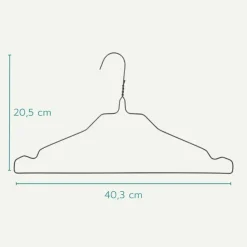 Nordix Kledinghangers set 75 stuks Metaal Zwart Draadhanger Kleerhangers