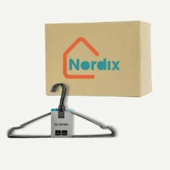 Nordix Kledinghangers set 75 stuks Metaal Zwart Draadhanger Kleerhangers