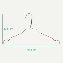 Nordix Kledinghangers set 150 stuks Metaal Zwart Draadhanger Kleerhangers