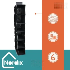Nordix Organizer met 6 Vakken Hangend Opberger Schoenenzak Opbergsysteem