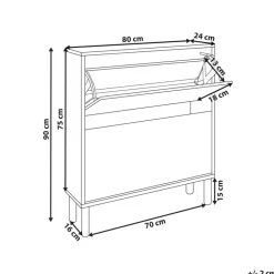 NORRIS - Schoenenkast - Lichthout - Spaanplaat