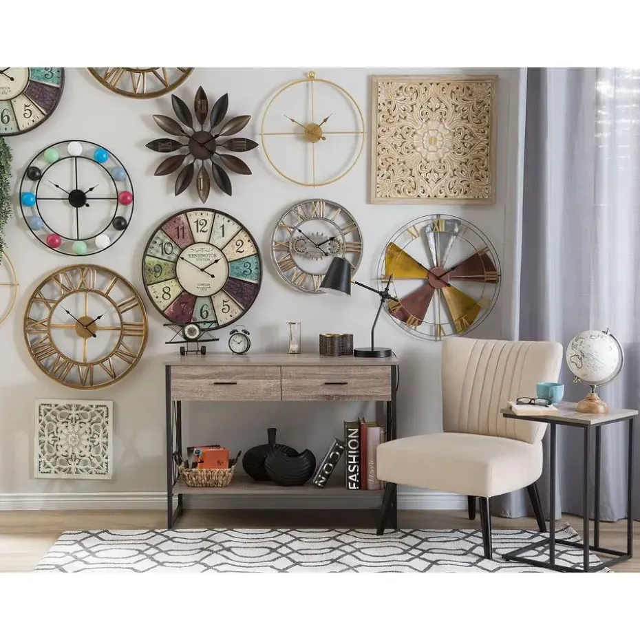 NOTTWIL - Wandklok - Goud - IJzer